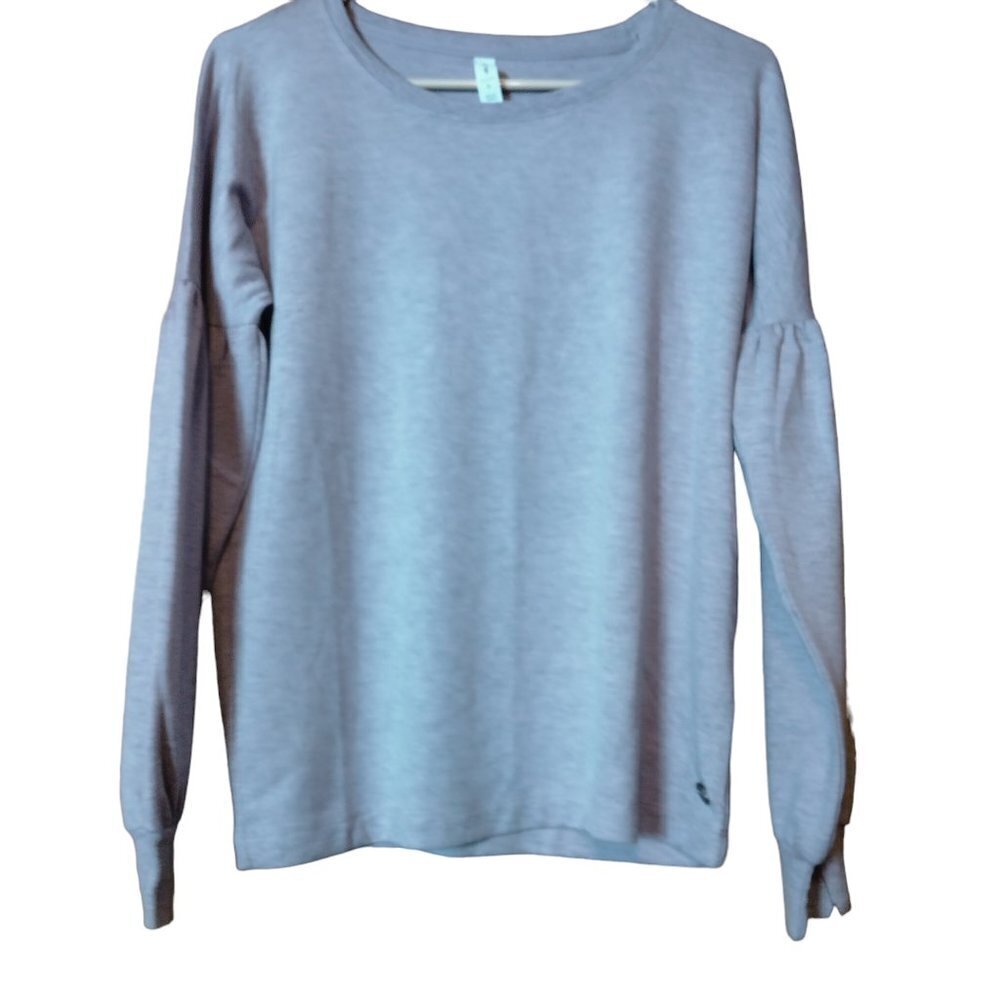 Ideology Flowing-Sleeve Pink Delphinum Heather Long Sleeve Size Small Sweater